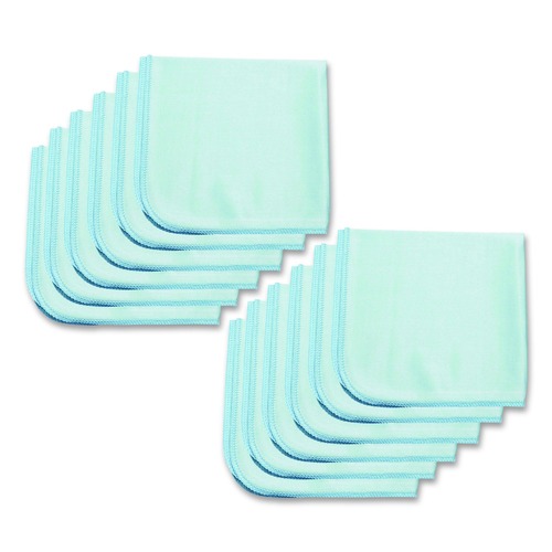 Cleaning Cloths & Wipes | Rubbermaid Commercial FGQ63000BL00 Executive Series Hygen 16 in. x 16 in. Microfiber Glass Cleaning Cloths - Blue (12/Carton) image number 0