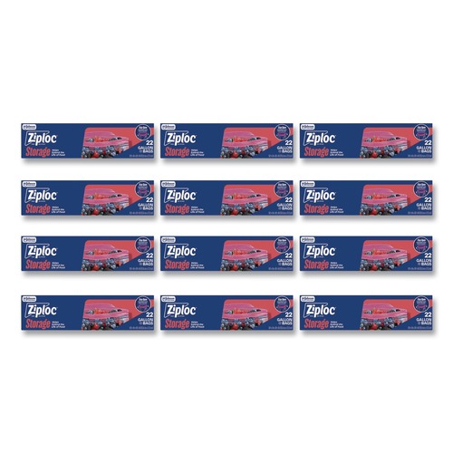 Resealable Bags | Ziploc 383231 9.6 in. x 12.1 in. Double Zipper Storage Bags - Clear (12/Carton) image number 0