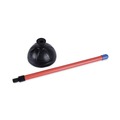Toilet Plungers | Boardwalk 528188 18 in. Plastic Handle 5.63 in. dia. Toilet Plunger - Red/Black (6/Carton) image number 3