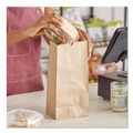 Grocery Bags | Ross & Wallace Paper Products 100305500PK/BL 5.25 in. x 3.38 in. x 10.94 in. #5 Size Grocery Paper Bags - Kraft (500/Bundle) image number 3