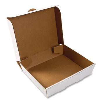  | AmerCareRoyal CCBHP13113 10.88 in. x 13 in. x 3 in. Paper Catering Boxes - White (50/Carton)