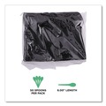 Disposable Spoons | Eco-Products EP-S113 6 in. 100% Recycled Content Spoon - Black (1000/Carton) image number 7
