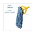 Mop Heads | Boardwalk BWK402BL Cotton/Rayon Fiber Premium Standard Mop Head - Medium, Blue (12/Carton) image number 4