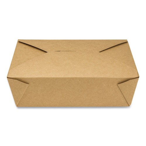 Food Containers & Lids | GEN KS10122 Reclosable 76 oz. Paper Take-Out Box - Kraft (200/Carton) image number 0