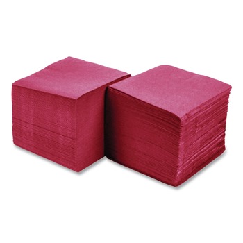 BEVERAGE NAPKINS | Hoffmaster 180311 9-1/2 in. x 9-1/2 in. 2-Ply Beverage Napkins - Red (1000/Carton)