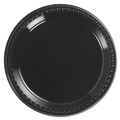 Plates | Chinet 81409 9 in. Diameter Heavyweight Plastic Plates - Black (500/Carton) image number 0