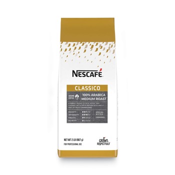 CAFFEINATED | Nescafe 12467579 2 lb Bag Medium Blend Roast Ground Coffee - Classico 100 Percent Arabica (6/Carton)