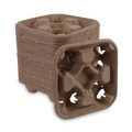 Cup Trays | Boardwalk BWK4CUPCARRIER Four Cup Carrier Tray for 8 - 32 oz. Cups - Kraft (300/Carton) image number 1
