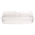 Food Containers & Lids | Handi-Foil HFA 6093S-250 8 in. x 3 in. x 8.87 in. Handi-Lock Plastic 3-Compartment Food Container - Clear (250/Carton) image number 2
