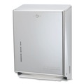 Towel Dispensers | San Jamar T1900SS 11.38 in. x 4 in. x 14.75 in. C-Fold/Multifold Towel Dispenser - Stainless Steel image number 3