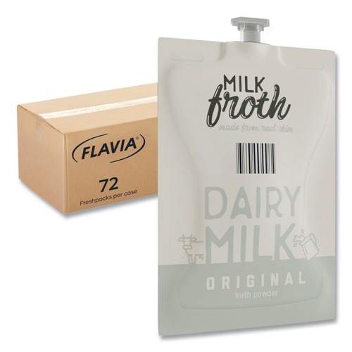 Coffee Flavorings | FLAVIA 48002 0.46 oz. Pouch Dairy Milk Froth Powder Freshpack (72/Carton) image number 0