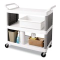 Perforated Roll & Hand Towels | Rubbermaid Commercial FG334992WHT 15 in. x 20 in. x 5 in. Bus/Utility Box - White image number 2