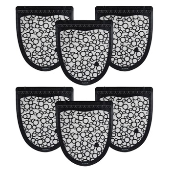 SAFETY MATS | Boardwalk BWKUMBW 17.5 x 20 Slip-Resistant Disposable Urinal Floor Mat 2.0 - Black/White (6/Carton)