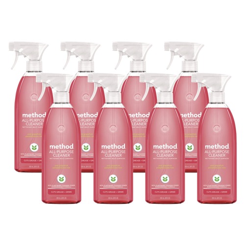 All Purpose Cleaners & Degreasers | Method 377540 28 oz All Surface Cleaner Spray Bottle - Pink Grapefruit (8/Carton) image number 0