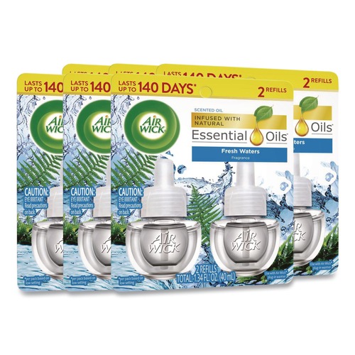 Metered Dispenser Refills | Air Wick 62338-79717 0.67 oz. Scented Oil Refill - Fresh Water (6/Carton) image number 0