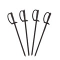 Perforated Roll & Hand Towels | AmerCareRoyal RP147BK 6 in. Plastic Sword Picks - Black (10000/Carton) image number 0