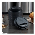 Cup Lids | SOLO TLB316-0004 Traveler Cappuccino Style Dome Lid Fits 10 oz. to 24 oz. Cups - Black (1000/Carton) image number 8