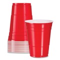 Cups | Dart P16R 16 oz. Plastic Cold Drink Party Cups - Red (50/Pack) image number 2