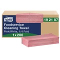 Cleaning Cloths & Wipes | Tork 192187 1-Ply 6 x 10.75 Foodservice Cleaning Towel - Pink (1/Carton) image number 1