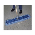 Mop Heads | Boardwalk BWK1136 36 in. x 5 in. Looped-End Cotton/ Synthetic Blend Dust Mop Head - Blue image number 5