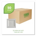 Perforated Roll & Hand Towels | Eco-Products EP-P023NFA 10 x 10 Vanguard Renewable and Compostable Sugarcane Plates - White (250/Carton) image number 5