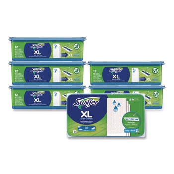  | Swiffer 74471 16.5 x 9 Max/XL Wet Refill Cloths - White (6/Carton)