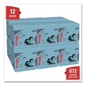 Perforated Roll & Hand Towels | WypAll 05776 L40 1/4 Fold 12.5 in. x 12 in. Wiper - Blue (56/Box, 12 Boxes/Carton) image number 1