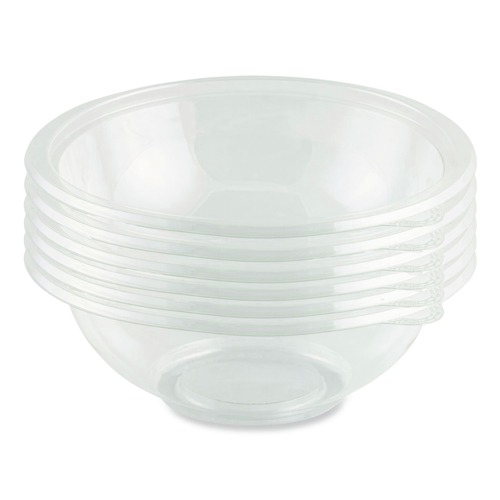 Food Containers & Lids | Anchor 4400246 7 in. x 2.56 in. 24 oz. Crystal Classics Plastic Bowl - Clear (150/Carton) image number 0