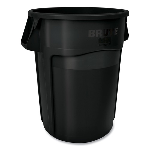 Indoor Waste Receptacles | Rubbermaid Commercial 1779739 Brute 55 Gallon Resin Container - Black (3/Carton) image number 0