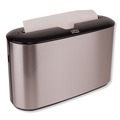 Towel Dispensers | Tork 302030 12.68 in. x 4.56 in. x 7.92 in. Xpress Countertop Towel Dispenser - Stainless Steel/Black image number 1