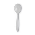 Disposable Spoons | Dixie SH217 Heavyweight Polystyrene Soup Spoons - White (1000/Carton) image number 3