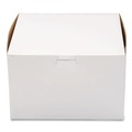 Bakery Boxes & Containers | SCT 9455 8 in. x 8 in. x 5 in. One-Piece Non-Window Paper Bakery Boxes - White (100/Carton) image number 2