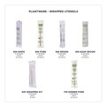 Cutlery Kits | Eco-Products EP-S015 Plantware Compostable Fork/Knife/Napkin/Spoon Cutlery Kit - Pearl White (250/Carton) image number 9