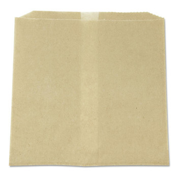 FEMININE CARE DISPENSER LINERS | HOSPECO 6802W 8.5 in. x 7 in. x 8 in. Waxed Napkin Liners for Most Swing-Top Type Receptacles - Brown (500/Carton)