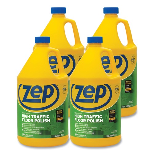 Floor Finishes | Zep Commercial ZUHTFF128 1 gal. High Traffic Floor Polish (4/Carton) image number 0