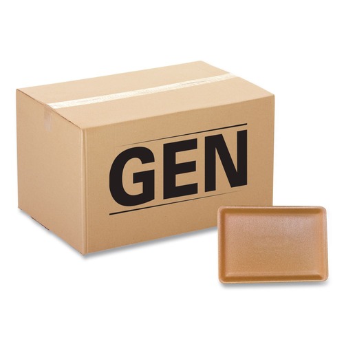 Food Containers & Lids | GEN 9PYEL 12.25 in. x 9.25 in. x 0.62 in. #9P Meat Trays - Yellow (200/Carton) image number 0