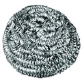 Grill Scrubbers | Boardwalk 83LGI Stainless Steel Scrubber - Medium, Steel Gray (72/Carton) image number 1