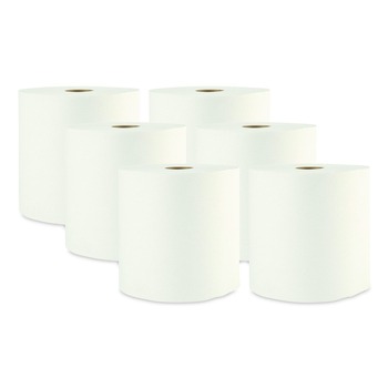 PERFORATED ROLL AND HAND TOWELS | Boardwalk BWK35XTRA 1-Ply 8 in. x 800 ft. Xtra Roll Towels - White (6 Rolls/Carton)