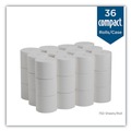 Floor Dusters & Accessories | Georgia Pacific Professional 19371 Compact Coreless 2 Ply Bath Tissue - White (36/Carton) image number 2
