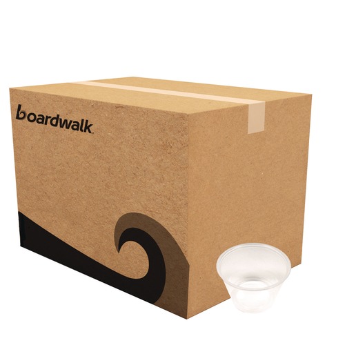 Cups | Boardwalk BWKPRTN4TS 4 oz. Polypropylene Souffle/Portion Cups - Translucent (2500/Carton) image number 0