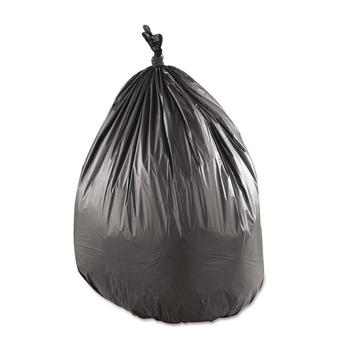 Inteplast Group SL3339XPK-C 33 in. x 39 in. 0.9 mil 33 Gallon Low-Density Commercial Can Liners - Black (150/Carton)