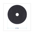 Floor Pads-Stripping | Boardwalk BWK4020BLA 20 in. Diameter Stripping Floor Pads - Black (5/Carton) image number 2