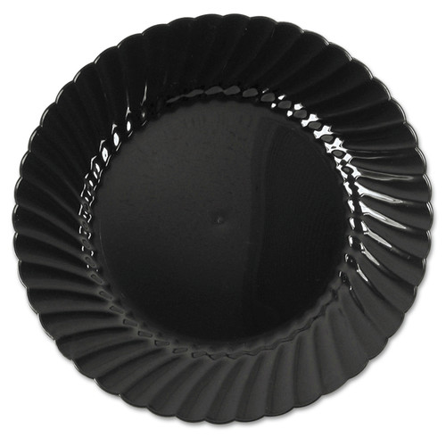 Plates | WNA WNA CW6180BK Classicware 6 in. Plastic Plates - Black (18 Packs/Carton, 10/Pack) image number 0