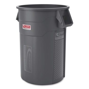 Suncast Commercial TCU44 Injection Molded Utility Trash Can, 44 gal, Plastic/Resin, Gray