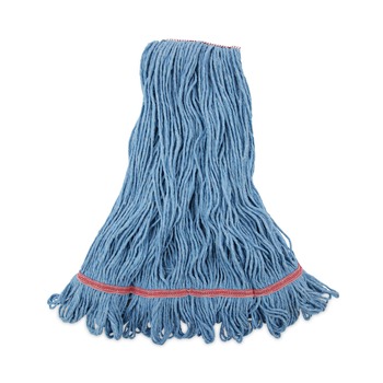 Boardwalk BWK503BLNB 1 in. Super Loop Cotton/Synthetic Fiber Wet Mop Head - Large, Blue (12/Carton)