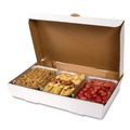 Food Containers & Lids | AmerCareRoyal CCBFP21133 13 in. x 21 in. x 3 in. Paper Catering Boxes - White (50/Carton) image number 2