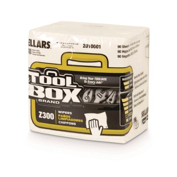 | Sellars 660708201002 1-Ply 11.87 x 13 Z300 Quarterfold Wipers - White (12/Carton)
