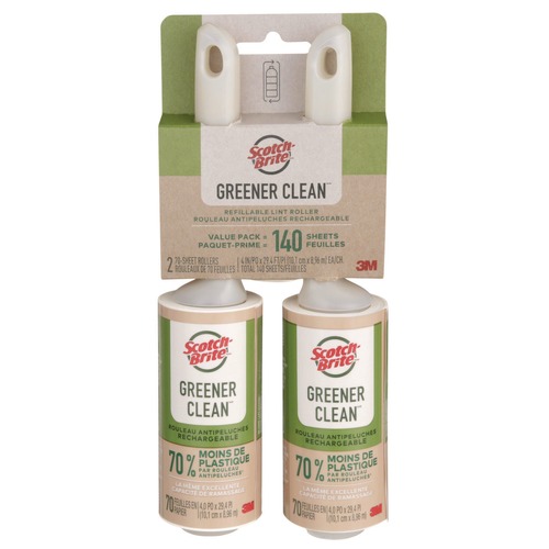 Lint Rollers | Scotch-Brite 7100278577 Greener Clean 70-Sheet Lint Roller image number 0