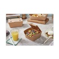 Food Containers & Lids | Pactiv Corp. NOB01KECTE EarthChoice Tamper Evident 4.5 in. x 4.5 in. x 2.5 in. OneBox Paper Box - Kraft image number 2