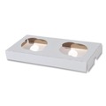 Perforated Roll & Hand Towels | SCT SCH 10004 7.88 in. x 3.88 in. x 0.88 in. 2-Cupcake Paper Holder Inserts - White/Brown (200/Bundle) image number 1